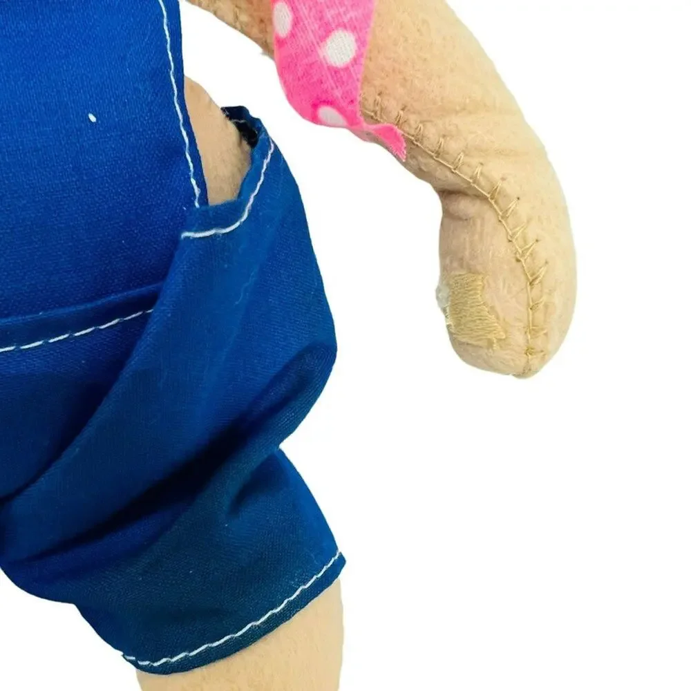 Annalee Doll Cloth Bunny Rabbit Farmer Country Boy Overalls 11